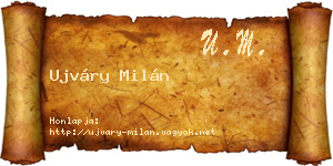 Ujváry Milán névjegykártya